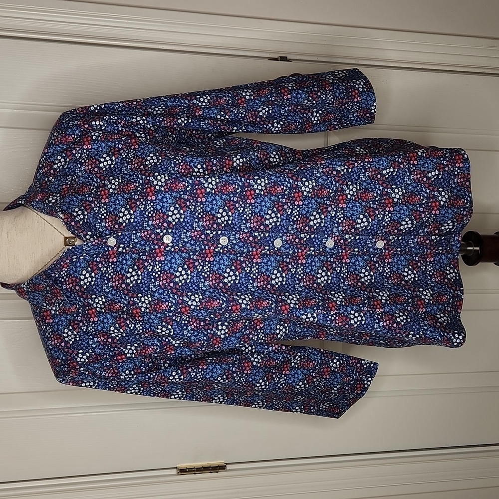 L.l. Bean Wrinkle-Free Pinpoint Oxford Shirt Size M